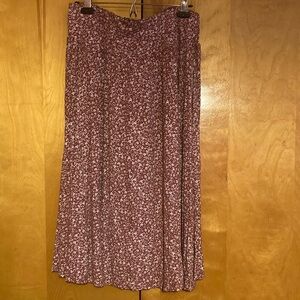 Serra Large A-Line Skirt in Maroon Floral